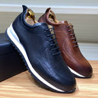 Felix Chu Herren Ledersneaker – Luxus Oxfords aus echtem Rindsleder, bequem, wasserdicht, klassische Casual Schuhe für Alltag und Reisen