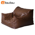 King Size Sitzsack Bezug aus Kunstleder – Bequemer Bean Bag Sofa Cover ohne Füllung für Gaming, Filme & Entspannung