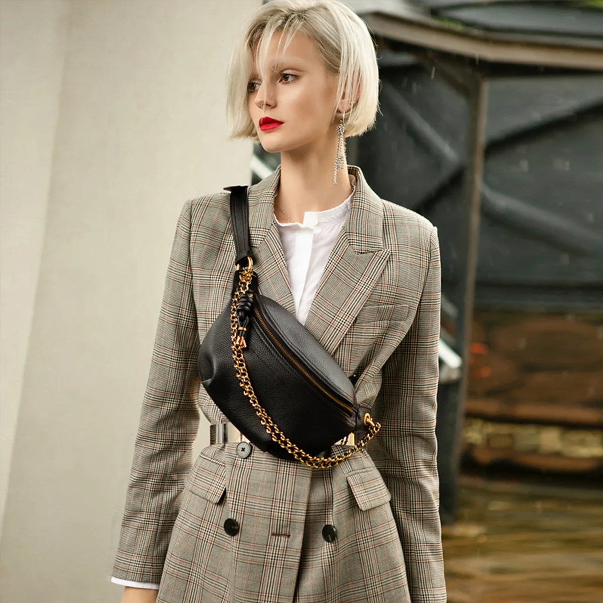 ITAMOOD Echtleder Bauchtasche für Damen – Modische Fanny Pack, Luxuriöse Designer-Gürteltasche & Trendige Crossbody Bag