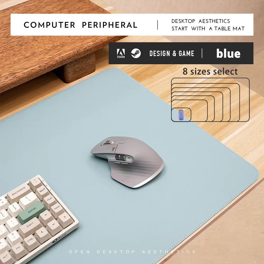 EMTRA Leder Gaming Mousepad – Großes, Rutschfestes & Wasserdichtes Mauspad in Mehrfarben für Büro, Gaming & Homeoffice