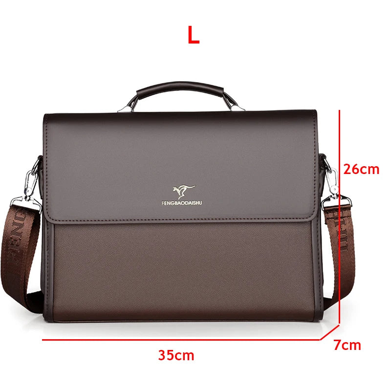Luxuriöse PU-Leder Aktentasche für Herren – Designer Business Briefcase & Schultertasche für Arbeit und Anwaltsgebrauch