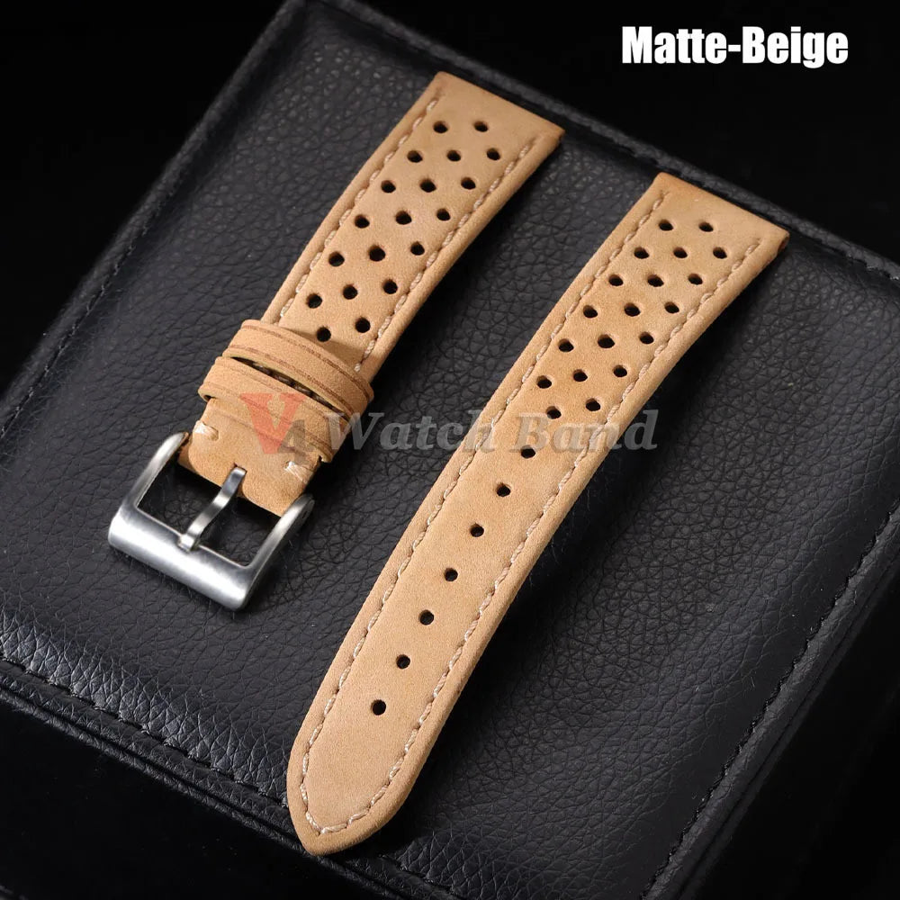 Echtes Rindsleder Uhrenarmband 18mm, 20mm & 22mm – Weiches Vintage Lederarmband für Samsung Galaxy Watch 6, 5, 4 & klassische Uhren