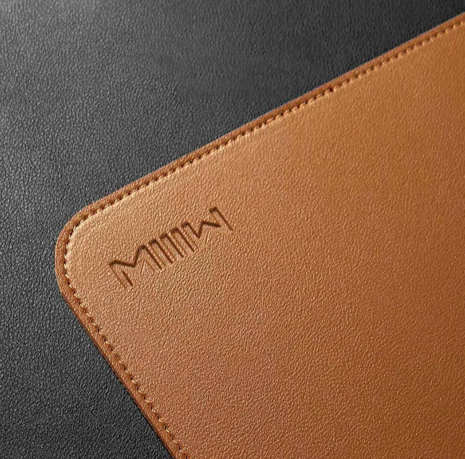 MIIIW Oversize Leder-Kork Mauspad – Doppelseitige, Wasserdichte XXL Desk Mat 900×400 mm, Weiche & Langlebige Schreibtischunterlage