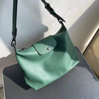 Longchamp Damen &amp; Herren Schultertasche – Grand sac fourre-tout en cuir de qualité supérieure, sacs à main et bandoulière, blanc d'eau