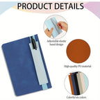 Elastischer Leder Stiftehalter Clip – Robusto Leder Pen-Halterung mit Gummiband para notizbücher, tabletas y portátiles