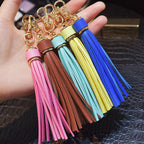 Trendiger Leder Quasten Schlüsselanhänger – Eleganter Tassel Keychain mit Karabinerhaken aus Metall für Taschen & Accessoires
