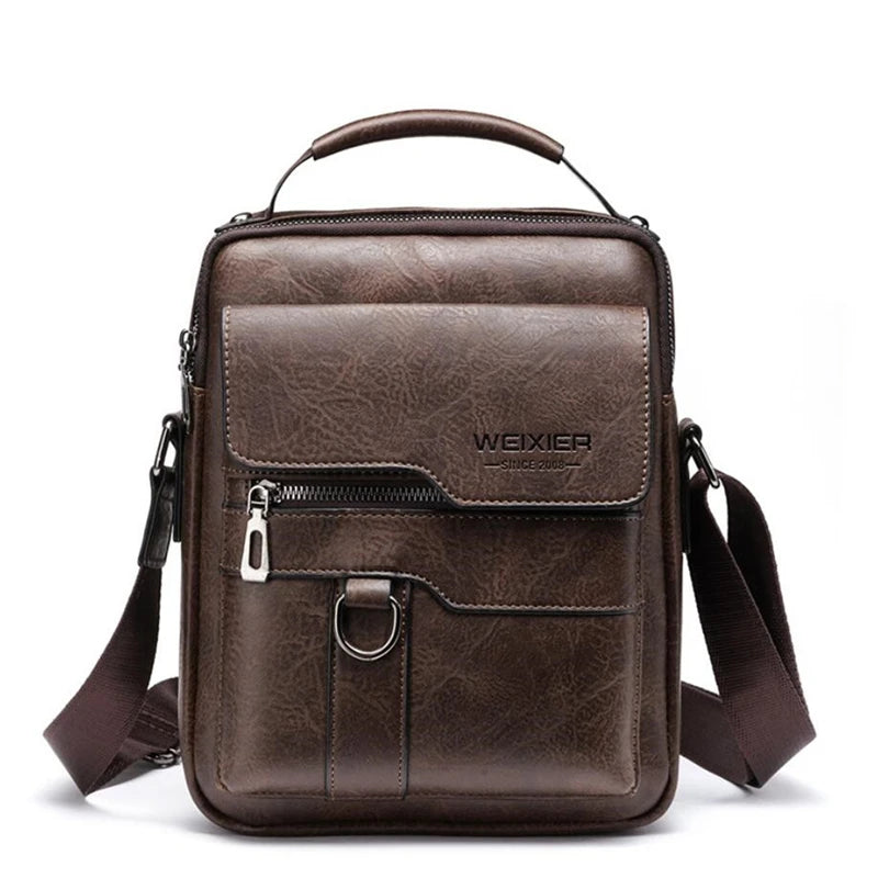 Herren Umhängetasche für 9,7" iPad – PU-Leder Crossbody Bag, Business & Reise, Modischer Messenger Bag
