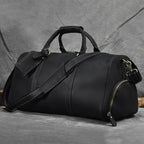Newsbirds Leder Reisetasche für Herren – Große Vintage Duffle Bag aus echtem Rindsleder mit separatem Schuhfach