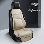 Ergonomisches PU-Leder Auto-Sitzkissen mit Rücken- & Beinunterstützung – Belüftetes Komfort-Sitzpolster mit Staufächern, universell passend