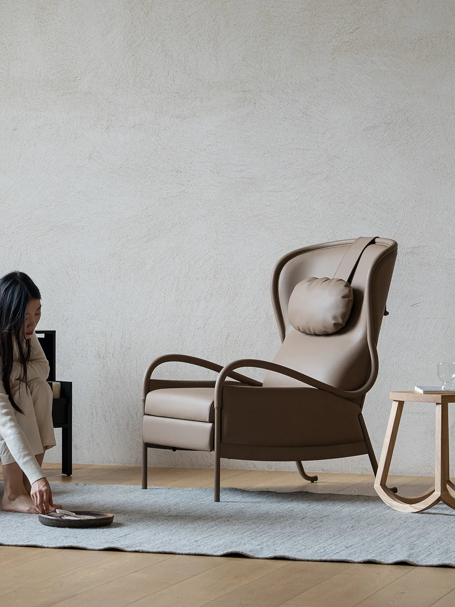 Sofá-silla con micrófono en Toffee Braun – Moderner Single Relaxsessel für Wohnzimmer &amp; Schlafzimmer, vielseitiger Casual Lounge Chair