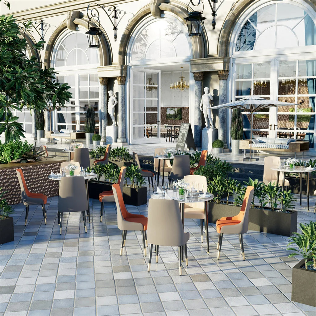 LUVODI Set aus 2 Esszimmerstühlen mit Armlehnen – Gepolsterte Dining Chairs aus Mikrofaserleder mit breitem Sitz, moderner Leisure Chair