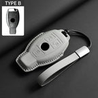 Étui de clé de voiture en cuir souple pour Mercedes-Benz – Étui de clé de qualité supérieure pour A, C, E, S, G-Klasse, GLC, CLA, GLB, GLS, GLA (W177/W205/W213/W222/X167)