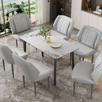 2er Set Hochwertige Esszimmerstühle aus Kunstleder – Moderne, Armlehnenlose Designer-Stühle für Küche, Wohnzimmer & Restaurant