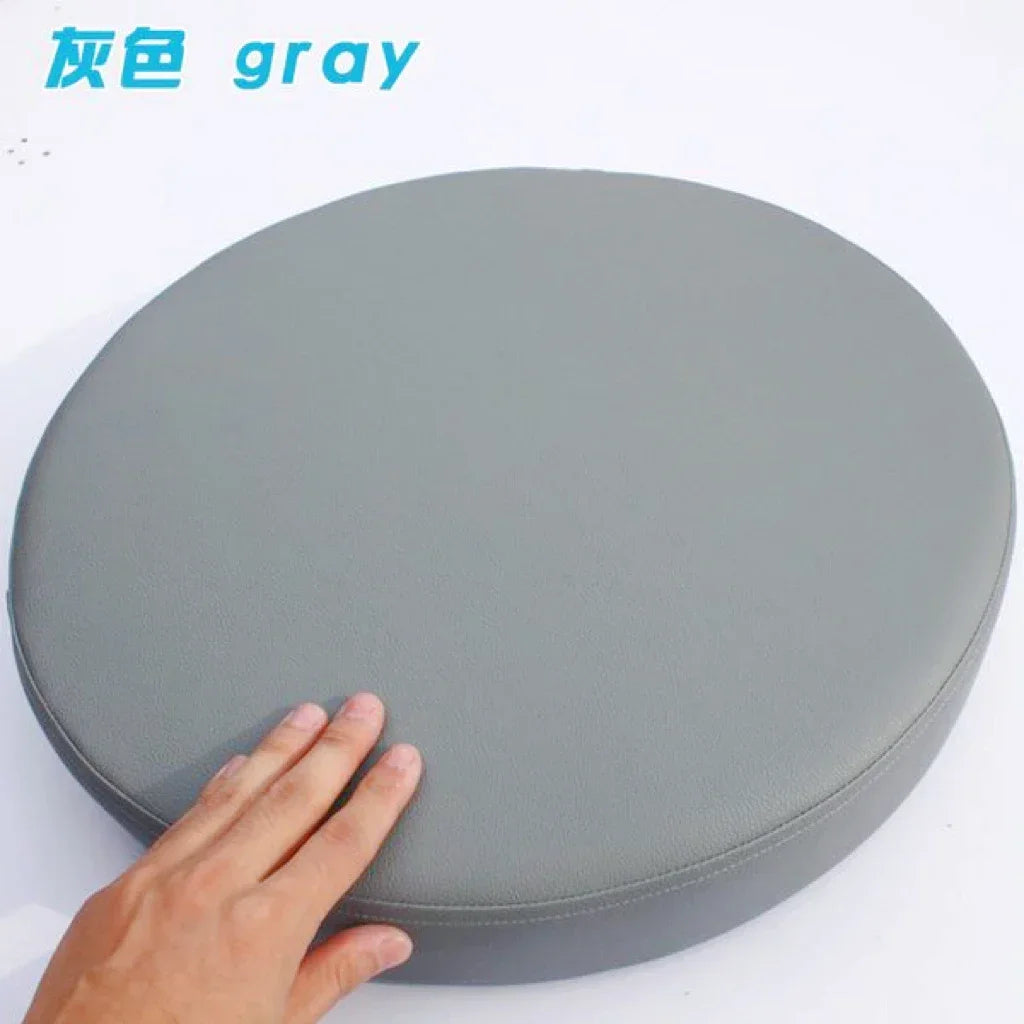 Rundes Sitzkissen aus Kunstleder Ø35 cm – Wasserdichtes, dick gepolstertes Stuhlkissen für Büro, Zuhause & Fahrzeug