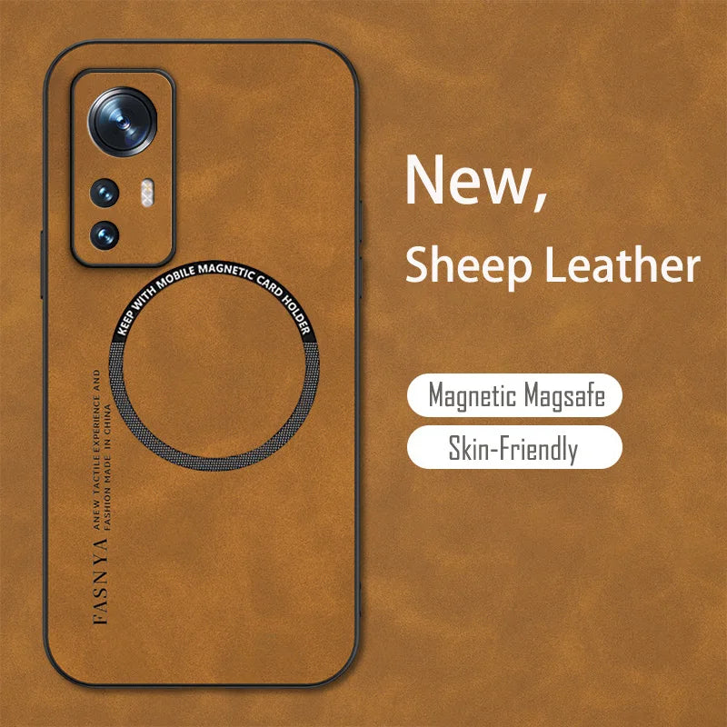 Funda de cuero magnética premium para Xiaomi Mi &amp; Poco – Funda de cuero vintage con protección voll, anti-kratz, anti-fingerabdruck y staubdicht