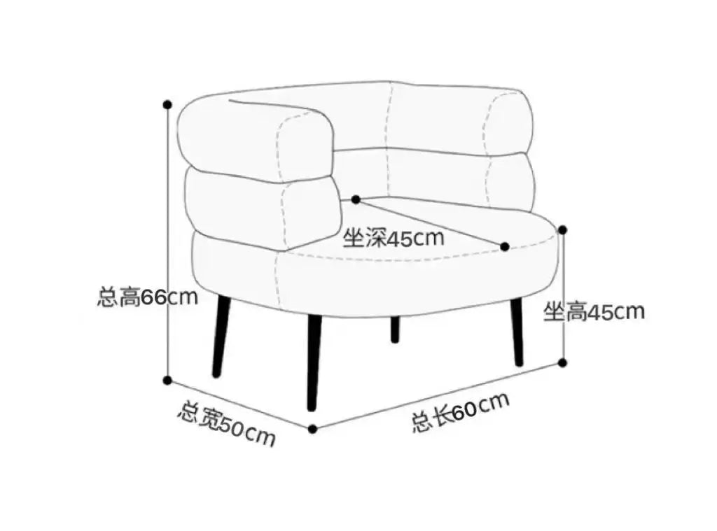 Moderner Leder Accent Chair mit geschwungener Rückenlehne – Lazy Sofa Chair aus echtem Wachsleder, haustierfreundlicher Relaxstuhl für Wohnzimmer &amp; Schlafzimmer