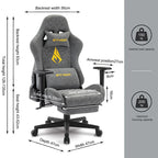 SYMINO Vintage Gaming Chair aus PU-Leder – Ergonomischer Drehstuhl mit Armlehnen & Rollen für Büro, Homeoffice & Gaming