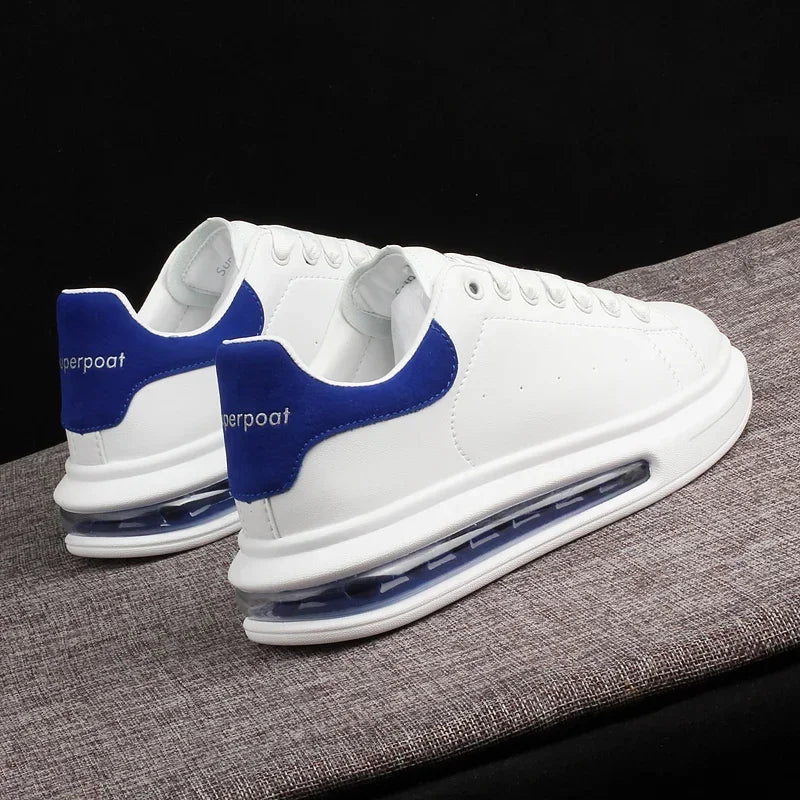 HUISONG Herren Sneakers – Designer Casual Schuhe aus Leder, Plattform-Sneaker, modisch & komfortabel für Alltag und Walking