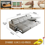 Designer Ledersofa für das Wohnzimmer – Verstellbares, faltbares & modulares Lounge-Sofa aus Echtleder im minimalistischen Design