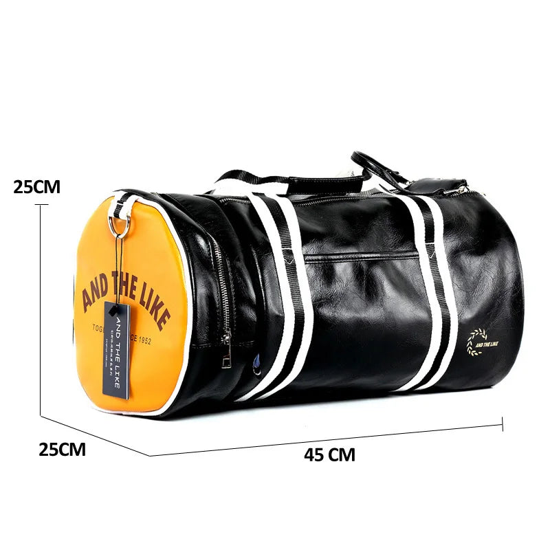 Gros sacs de voyage en cuir PU pour hommes – Sac de voyage à main moderne avec motif lettre, sac à main de voyage d'affaires et de nuit