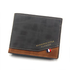 Kurze Herren Geldbörse – Slim Wallet mit Münzfach, Photofach &amp; Kartenhaltern aus Frosted PU-Leder