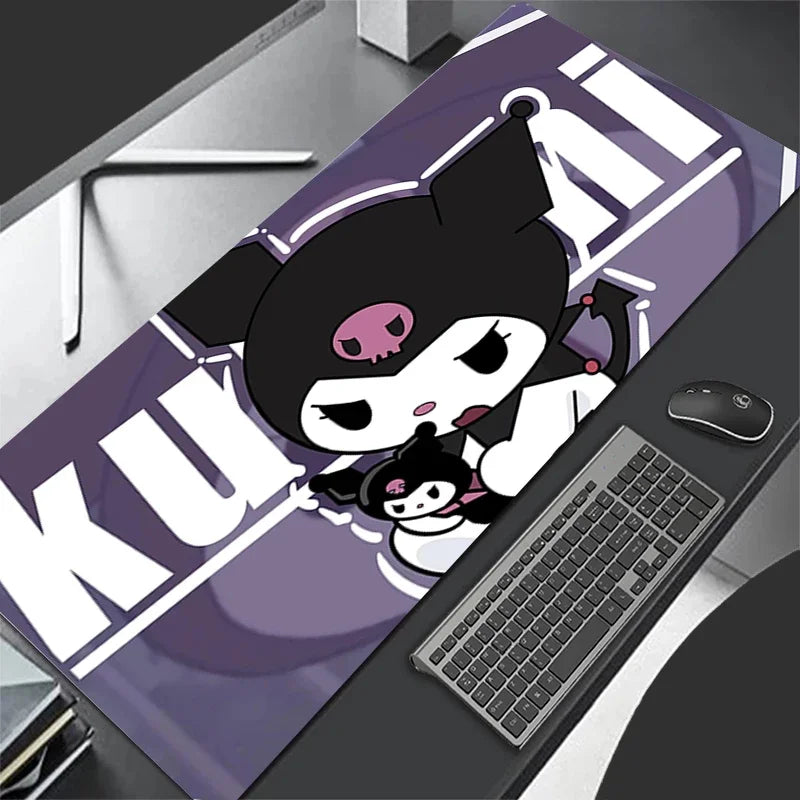 Kawaii Leder Mouse Pad mit Kuromi – Niedliche Gaming & Büro Schreibtischunterlage im Anime-Design von Sanrio