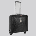 GraspDream Echtleder Kroko-Prägung Rolling Luggage – Luxus-Trolley 16/20/24 Zoll für Damen & Herren