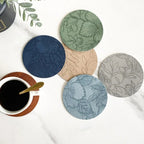 Runder Leder Untersetzer – Rutschfest, hitzeisolierend &amp; wasserdicht im Light-Luxury Design for Büro &amp; Couchtisch 