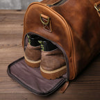 JLFGPJ Bolso de Viaje Retro para Hombre - Große Crazy Horse Leder Reisetasche aus Rindsleder, Bolso de Lona Vintage de un Solo Hombro para Europa y América