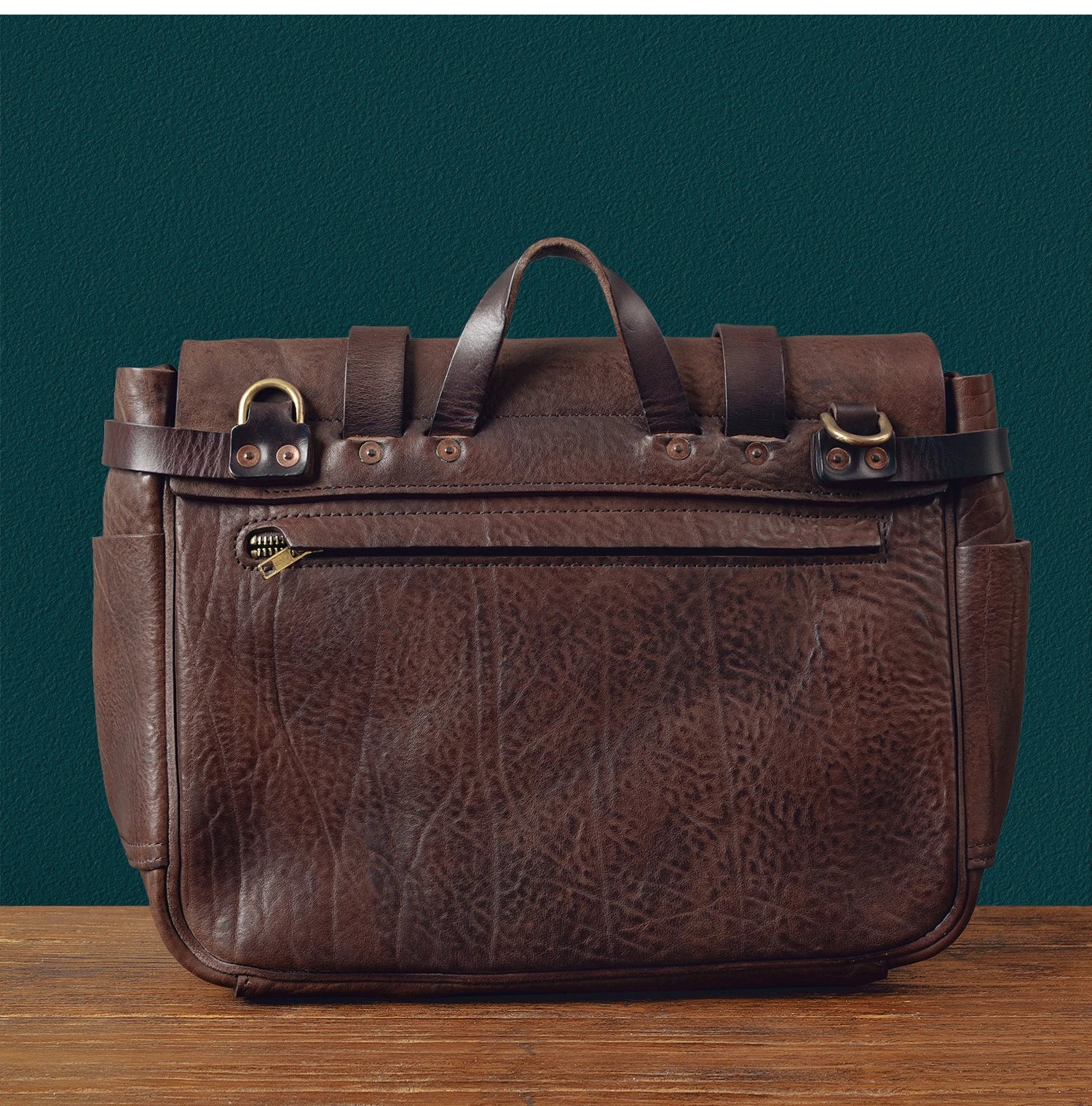 pndme Herren Vintage Messenger Bag – Handmade Cowhide Leder Satchel für Arbeit, Reisen & Outdoor