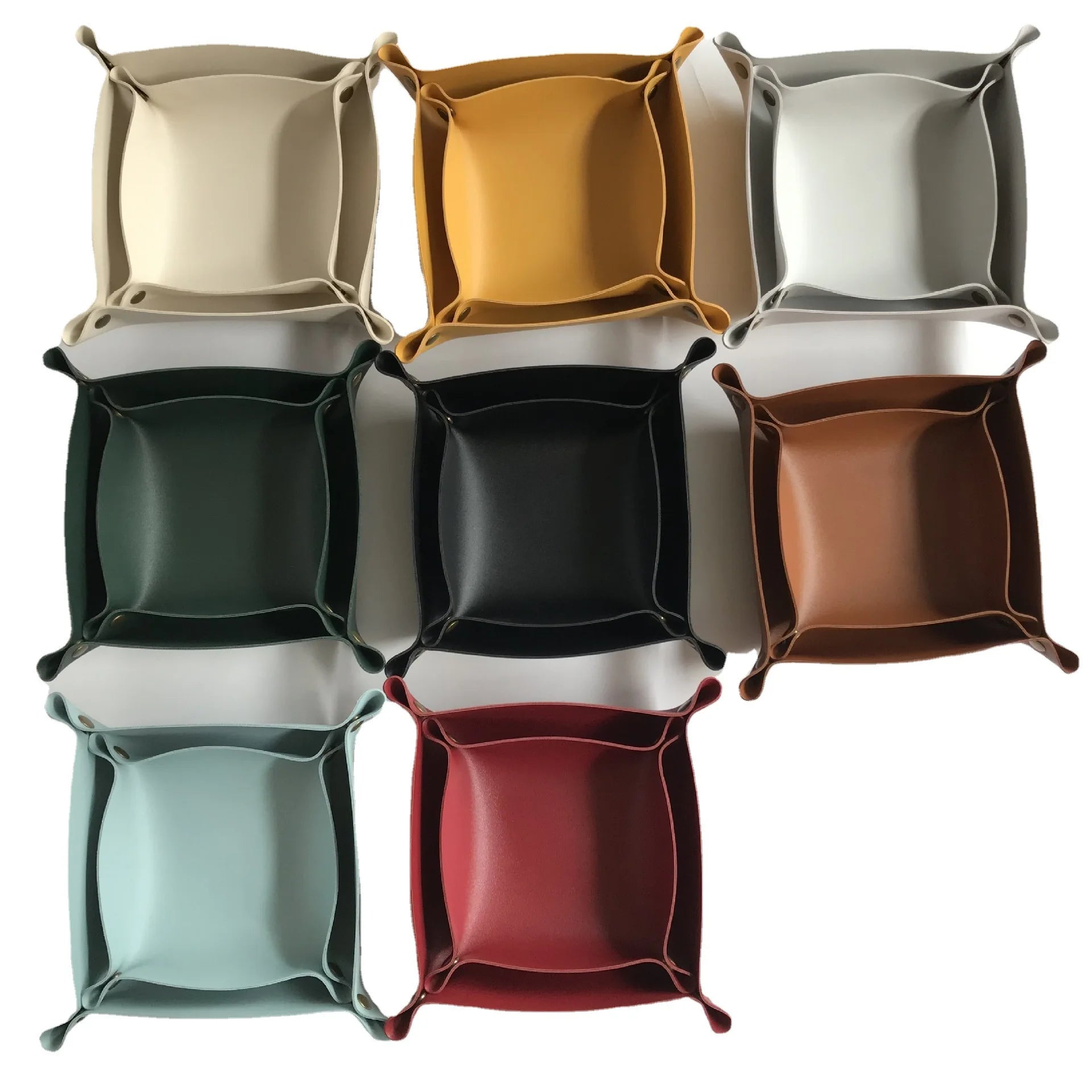 Nordic Style PU Leder Aufbewahrungsbox – Elegantes Desktop Storage Tray für Schmuck, Kosmetik & Schlüssel