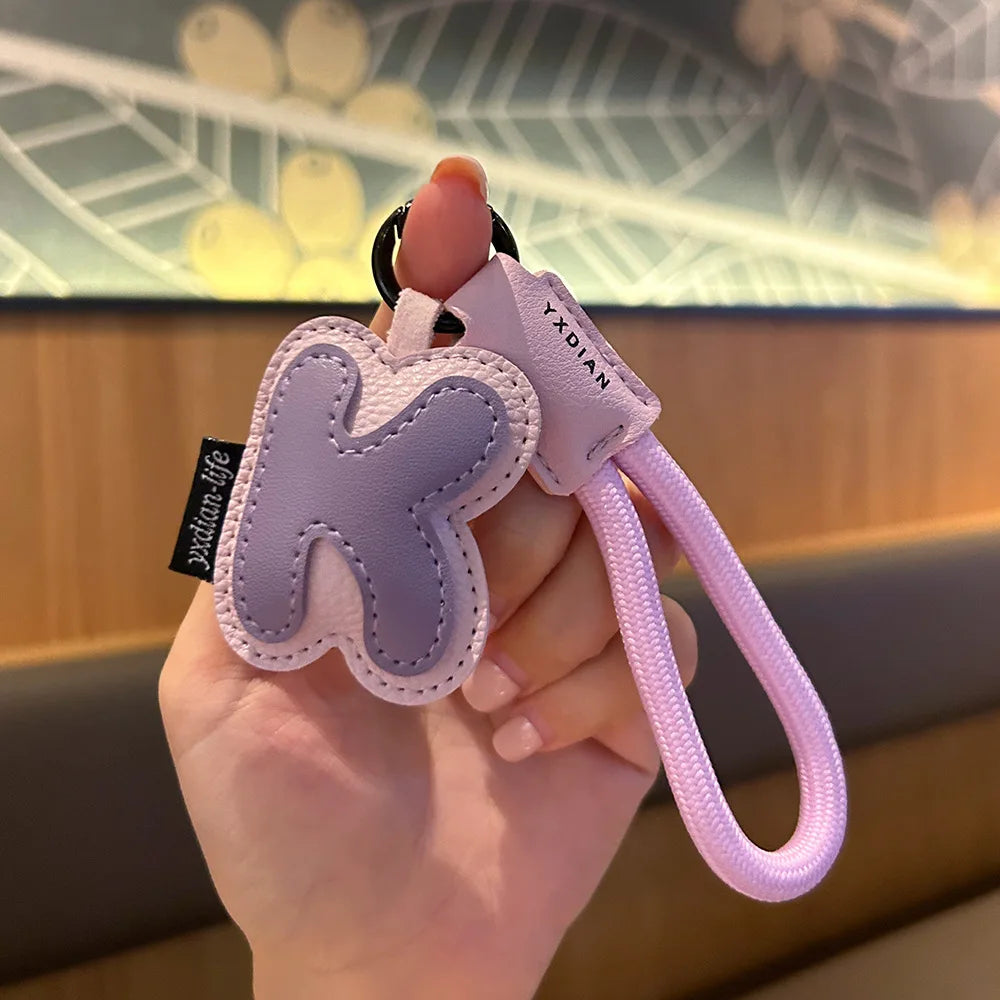 Bunter PU-Leder Schlüsselanhänger mit geflochtener Handschlaufe – Anti-Verlust Keychain &amp; Lanyard for Schlüssel, Tasche, Koffer &amp; Handy 