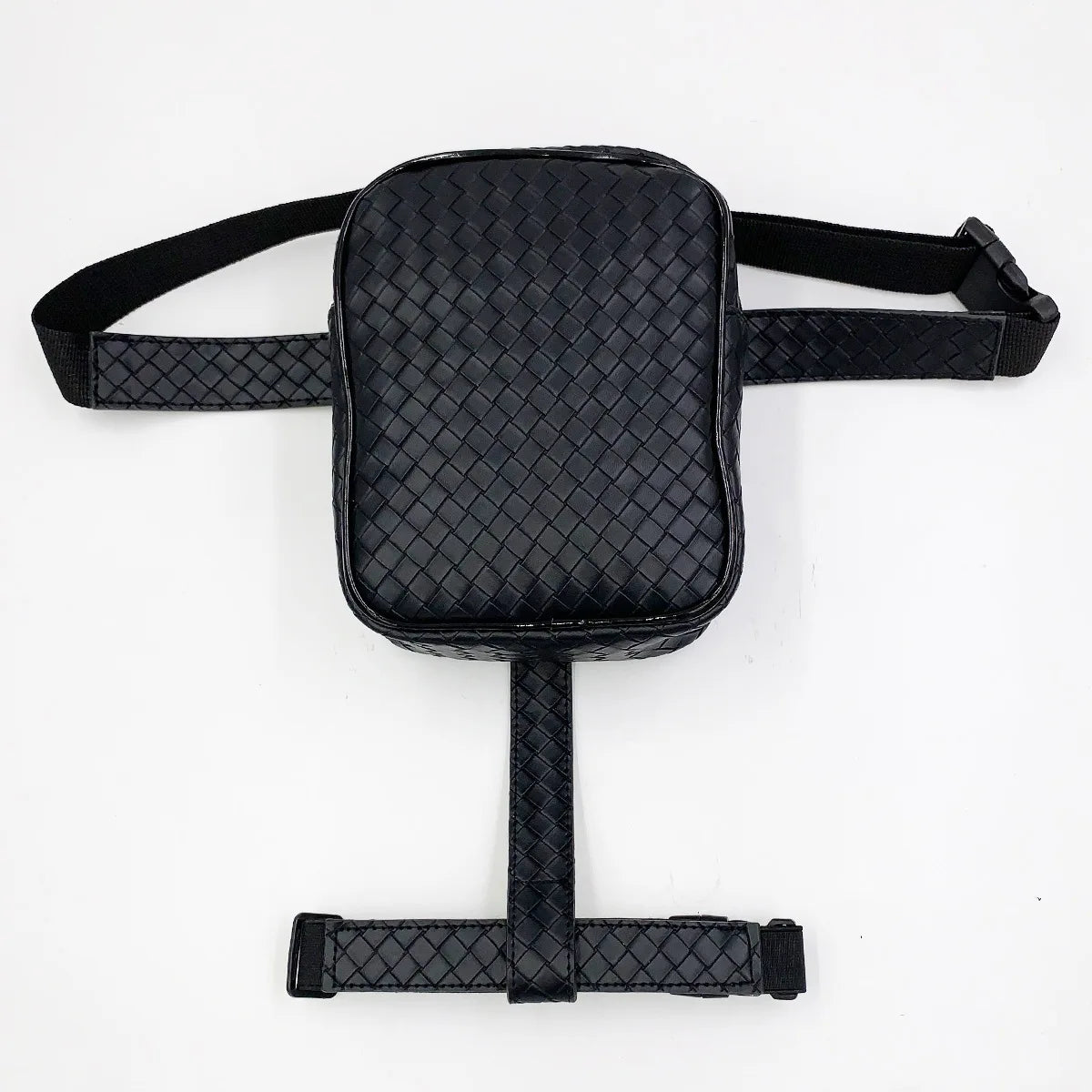 Trendy Damen Hüfttasche 2025 – Schwarze PU-Leder Fanny Pack & Beintasche für Outdoor, Hiking & Motorrad