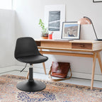 WOLTU Höhenverstellbarer &amp; drehbarer Barhocker aus Kunstleder – Moderner Arbeits-, Make-up- &amp; Küchenstuhl mit Rückenlehne 