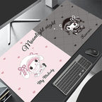 Kawaii Leder Mouse Pad mit Kuromi – Niedliche Gaming & Büro Schreibtischunterlage im Anime-Design von Sanrio