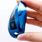 TPU Leder Autoschlüssel Hülle für Suzuki – Smart Key Cover mit Schlüsselanhänger für Baleno, Swift, Vitara, SX4 S-Cross, Ertiga & mehr