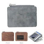 Mini Reise Kartenetui aus PU-Leder – Kompakte Geldbörse mit Echsenprägung, Sichtfenster & Reißverschluss für Damen & Herren