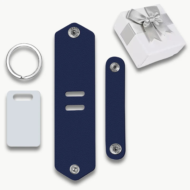 Personalisierter Leder-Schlüsselanhänger mit Foto & Gravur – Individueller Keyring mit Lasertext, emotionales Geschenk für Familie, Freunde & Partner