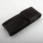 Vintage PU Leder Stifteetui für 2 Stifte – Retro Pen Case mit Schutzfunktion für Füllfederhalter & Rollerball | Ideal für Schule & Büro