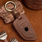 Premium Leder Autoschlüssel Hülle für BMW – Hochwertige Key Case Tasche aus Echtleder für F20, G20, G30, X1–X7 & mehr