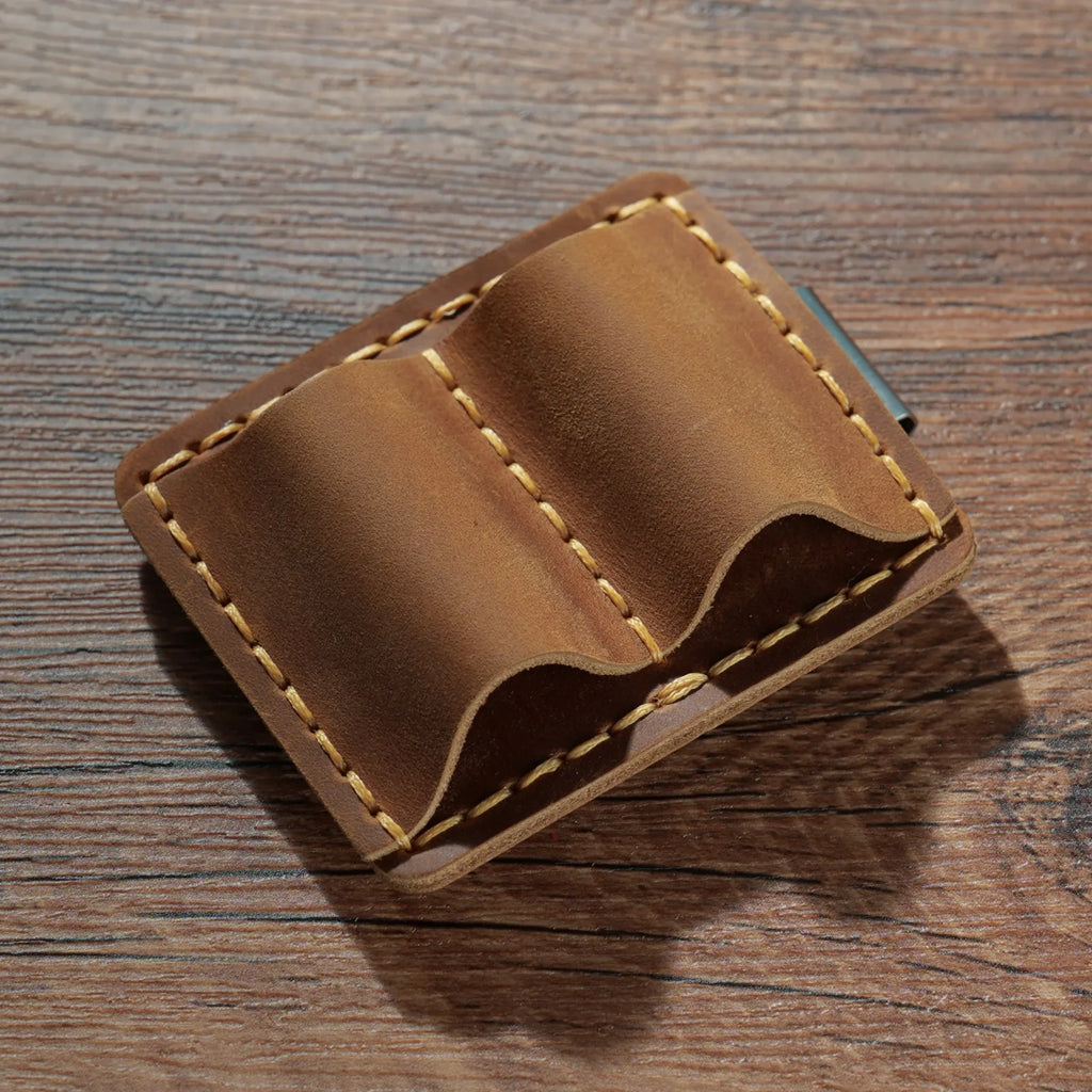 Porte-stylo rétro en cuir avec boucle – Boucle pour stylo plus élégante avec clip métallique pour carnet de notes, journal et raboteuse