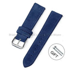 Vintage Uhrenarmband aus echtem Wildleder – Handgenähtes Suede Leder Watchband 18–24 mm für Seiko, Huawei & klassische Armbanduhren