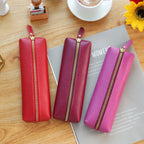 Echtes Leder Federmäppchen – Multifunktionale Stiftetui mit Reißverschluss für Stifte, Kugelschreiber &amp; Füllfederhalter