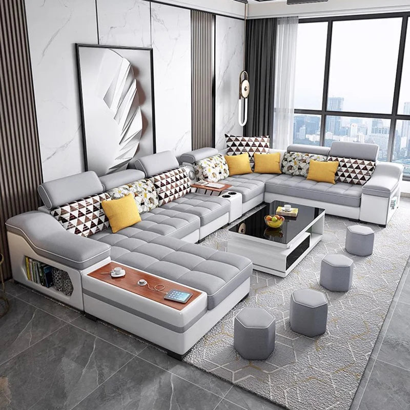 Sofá lounge moderno y minimalista con estilo nórdico – Sofá de diseño moderno con Bluetooth, sofá relax para el hogar