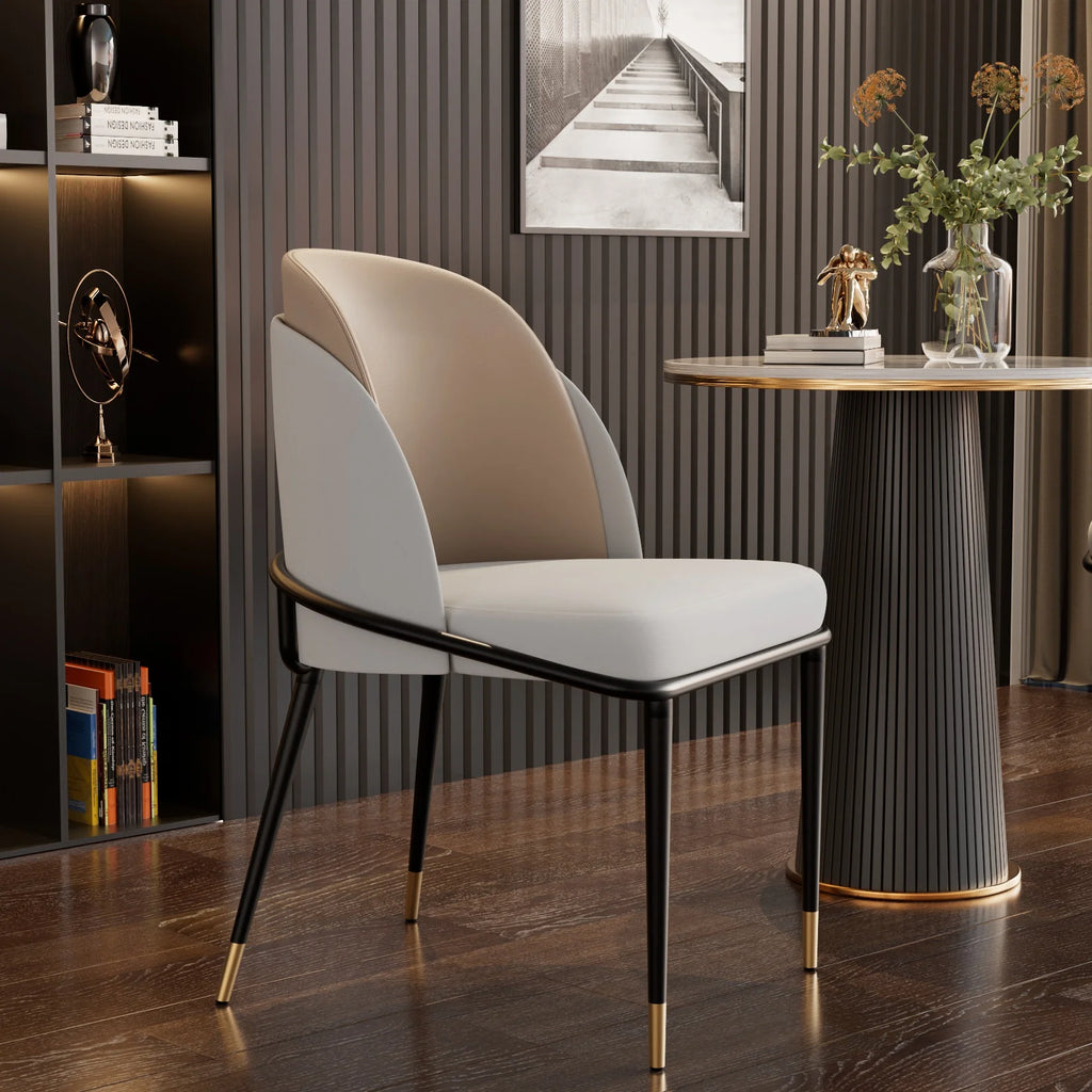 LUVODI Luxus Set aus 2 Esszimmerstühlen aus Mikrofaserleder – Gepolsterte Dining Chairs mit Armlehnen für Küche, Wohnzimmer & Arbeitszimmer