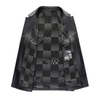 Herren Echtledermantel aus Schafsleder – Eleganter Business- & Casual Ledercoat mit Knopfleiste für Frühling & Herbst