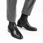 hecrafted Herren Chelsea Boots 2024 – Komfortable Retro Lederstiefel mit Elastikband, Größen 40-46
