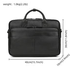 WANTING Luxus Leder Aktentasche aus echtem Rindsleder – Weiche Business Laptoptasche für 14–15,6 Zoll Laptop, elegante Schulter-Briefcase für Damen & Herren