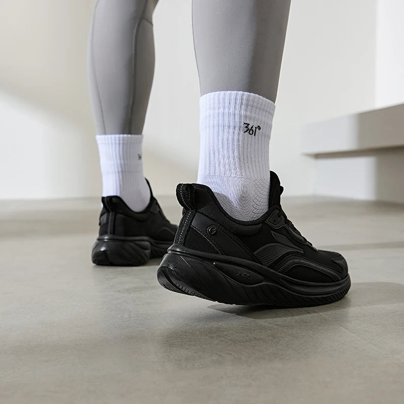 361 Degrees SoftFlow 3 Herren Laufschuhe – Leder Running Sneaker, leicht, stoßdämpfend, atmungsaktiv für Fitness & Alltag