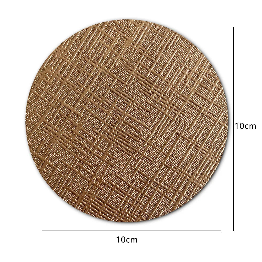 Runder Leder Untersetzer – Rutschfest, hitzeisolierend &amp; wasserdicht im Light-Luxury Design for Büro &amp; Couchtisch 